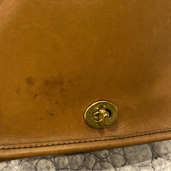 Vintage Coach Putty compact pouch crossbody purse 9620 - Picture 6 of 11